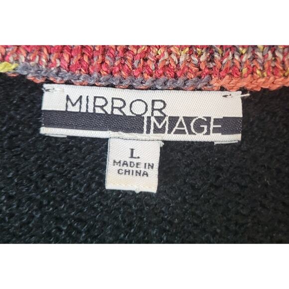 VTG Retro Knitwear Creative Fashion Multicolor Asym Tunic Top Unique Artsy L - Picture 4 of 8